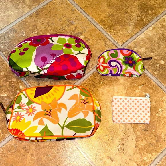 Clinique Handbags - Clinique Skincare Makeup Cosmetic Case Zipper Bag Pouch BUNDLE OF 4